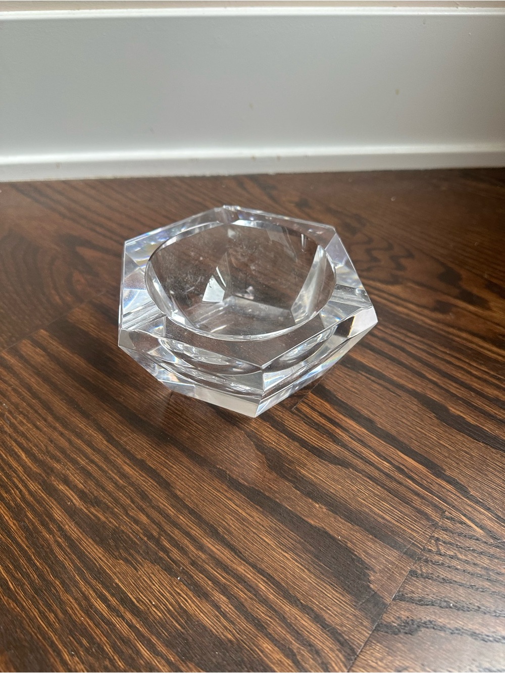 Vintage Val Saint Lambert crystal ashtray